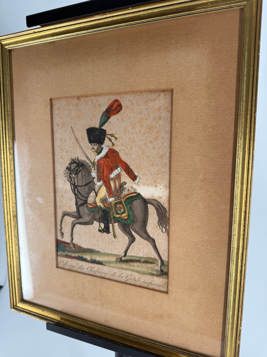 Antique c. 1810–1813 Martinet Napoleonic Chasseur Hand-Colored Engraving