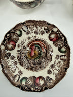 Vintage Johnson Brothers His Majesty Turkey Cups & Saucers – 14-Piece Set