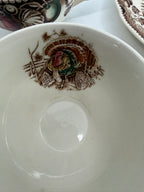 Vintage Johnson Brothers His Majesty Turkey Cups & Saucers – 14-Piece Set