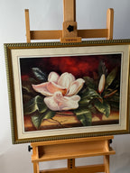 Vintage Peggy Thatch Sibley Magnolia Floral Print – Framed & Matted WAOW