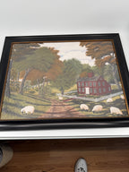 Paul Jamieson Sheep Farm – Ragon House Framed Textured Print