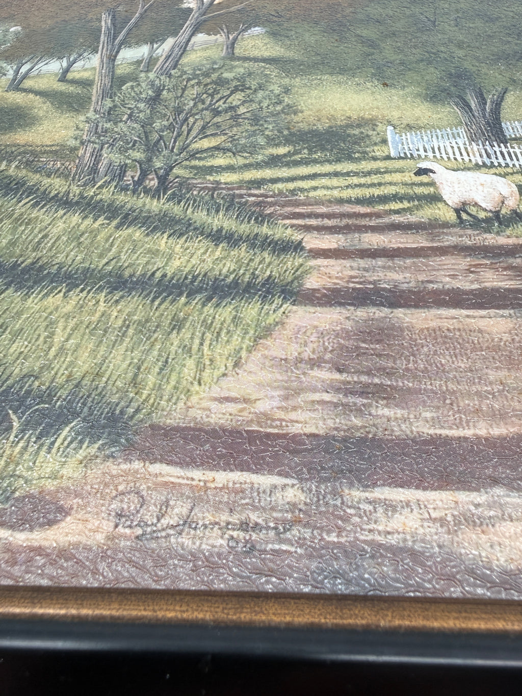 Paul Jamieson Sheep Farm – Ragon House Framed Textured Print