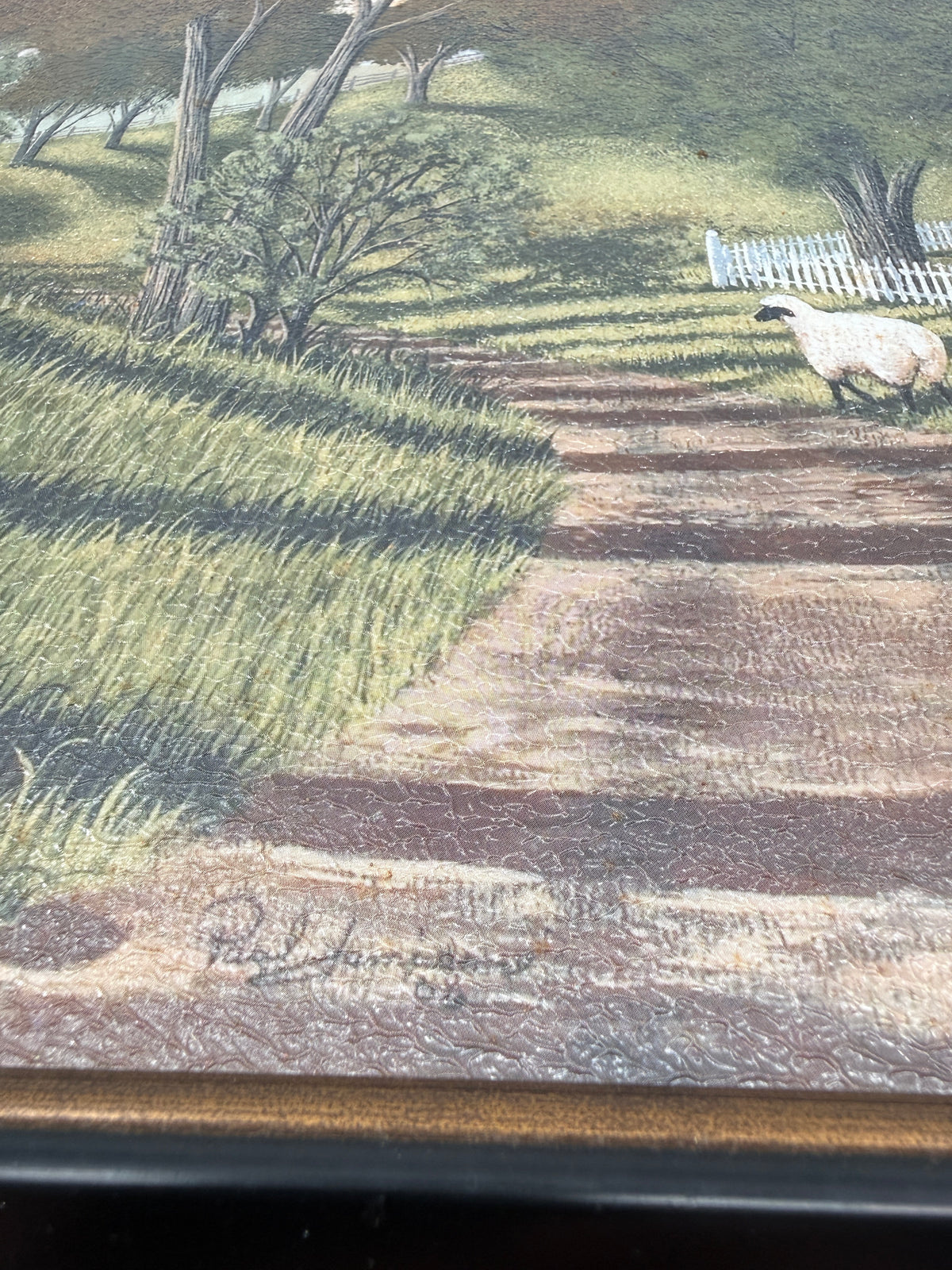 Paul Jamieson Sheep Farm – Ragon House Framed Textured Print