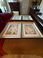 Paragon Picture Gallery “Waving I–IV” by Sikes – Set of 4 Framed Abstracts – 18" × 22"