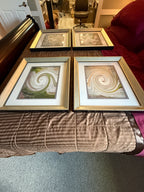 Paragon Picture Gallery “Waving I–IV” by Sikes – Set of 4 Framed Abstracts – 18" × 22"
