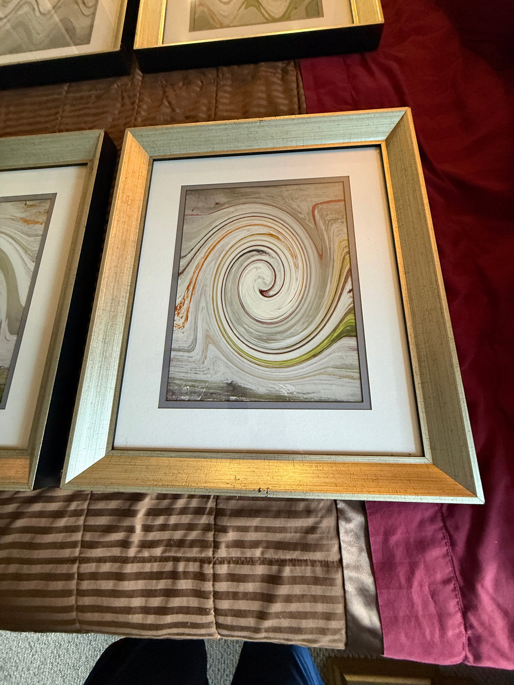 Paragon Picture Gallery “Waving I–IV” by Sikes – Set of 4 Framed Abstracts – 18" × 22"