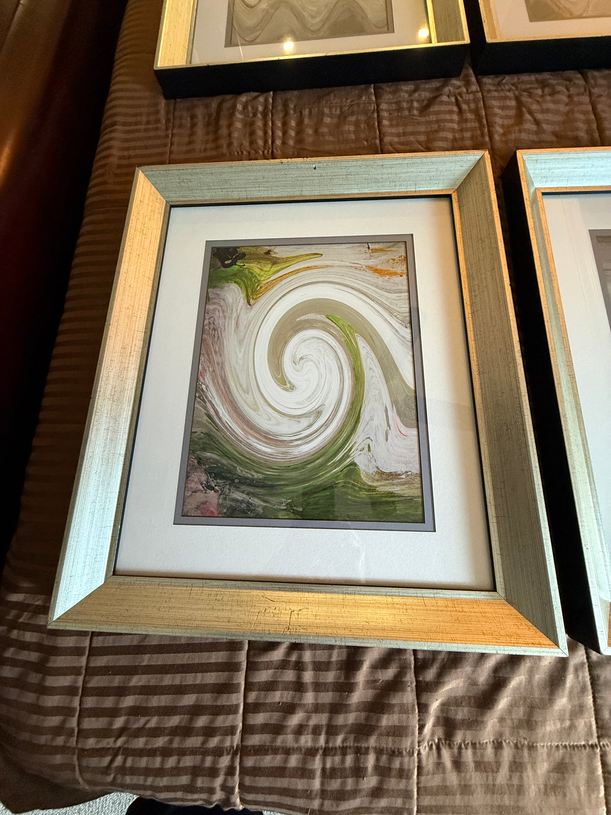 Paragon Picture Gallery “Waving I–IV” by Sikes – Set of 4 Framed Abstracts – 18" × 22"