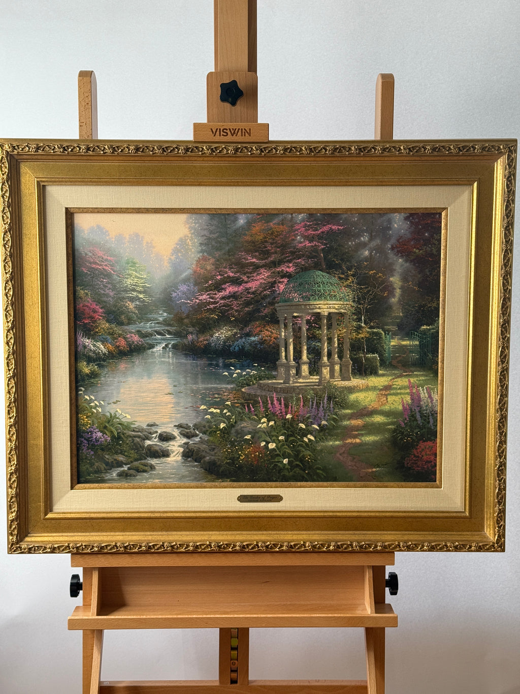 Thomas Kinkade “The Garden of Prayer” S/N Canvas 4438/4950 – 26" × 32" Framed