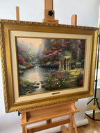 Thomas Kinkade “The Garden of Prayer” S/N Canvas 4438/4950 – 26" × 32" Framed