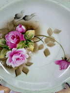 Vintage Lefton China Hand-Painted Pitcher and Basin set #4578 - Pink Roses & Gold Trim