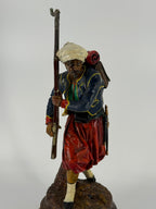 Mid-19th Century Polychrome Zinc Zouave – Attributed Cornelius & Baker – 19"