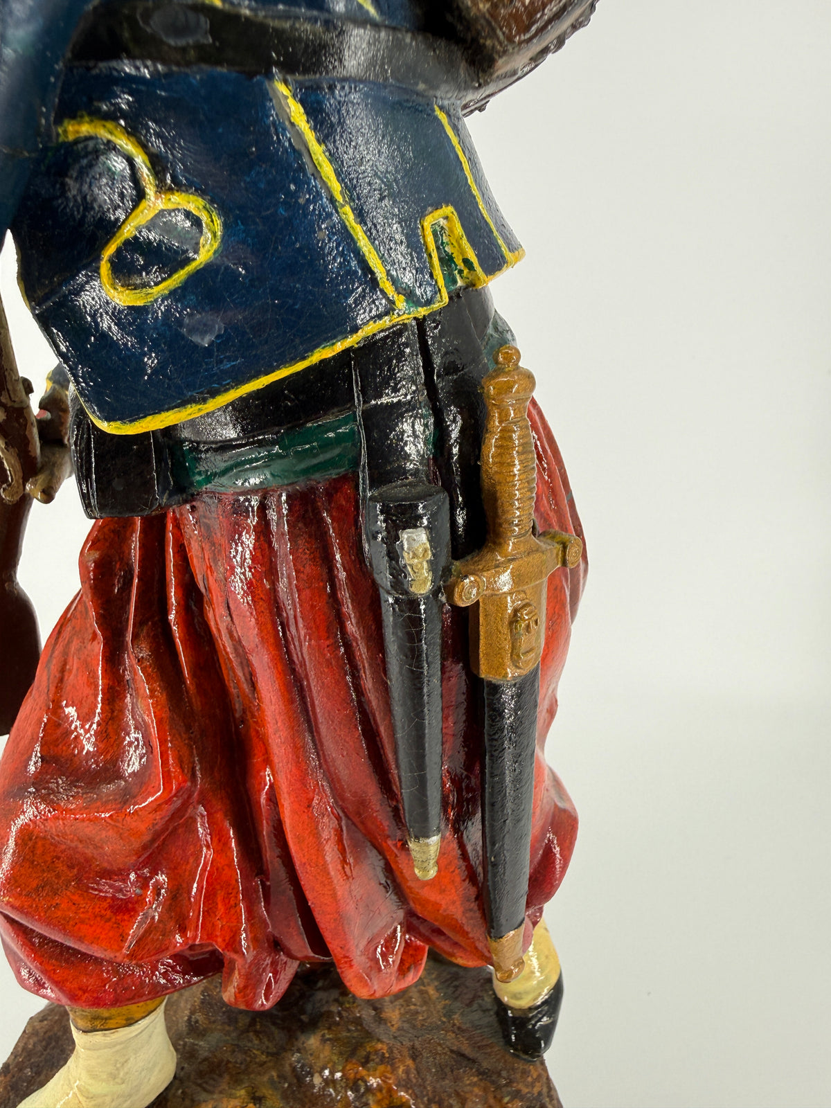 Mid-19th Century Polychrome Zinc Zouave – Attributed Cornelius & Baker – 19"