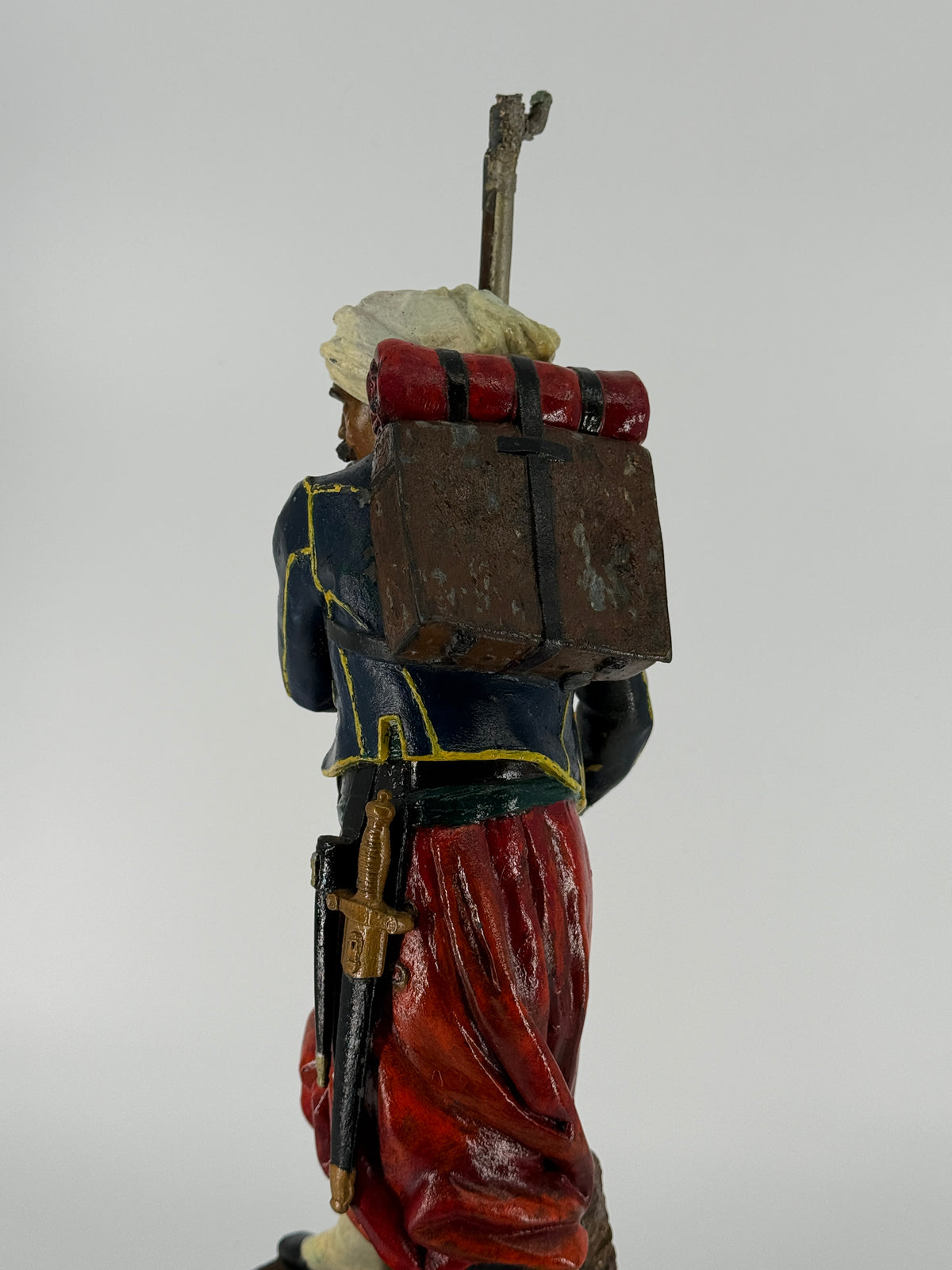Mid-19th Century Polychrome Zinc Zouave – Attributed Cornelius & Baker – 19"