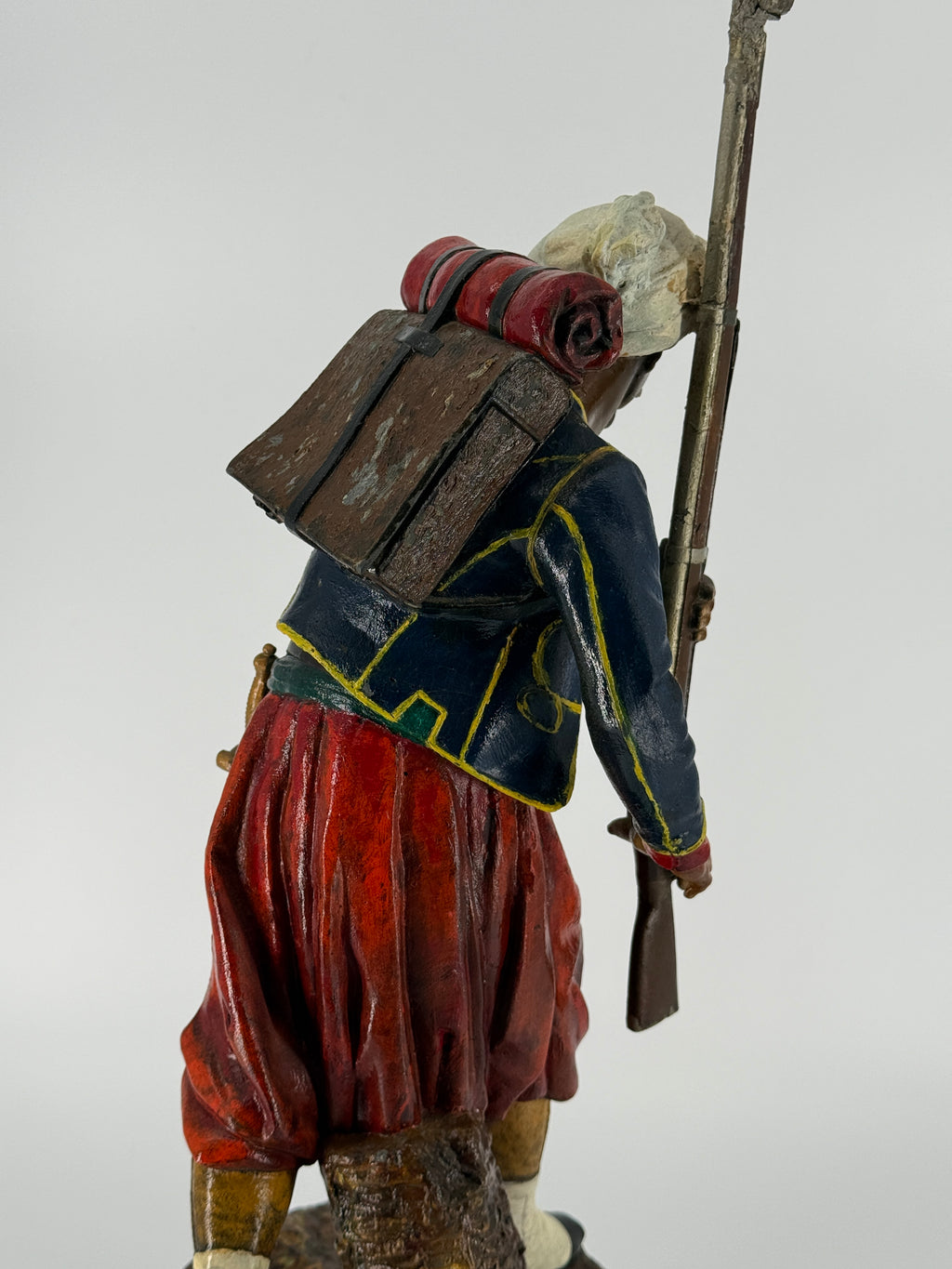 Mid-19th Century Polychrome Zinc Zouave – Attributed Cornelius & Baker – 19"