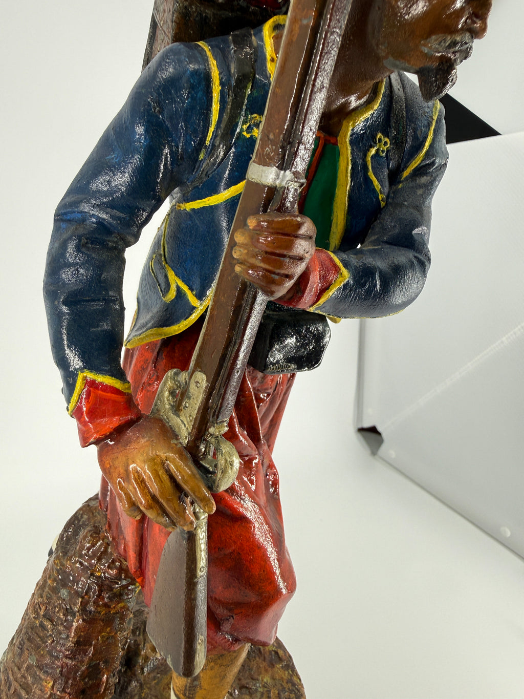 Mid-19th Century Polychrome Zinc Zouave – Attributed Cornelius & Baker – 19"