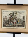 1950s “Maggio” Italian Garden Scene – Framed Art Print