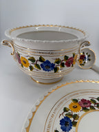 Vintage OAL Olaria de Alcobaca Portugal Hand-Painted Tureen Set #2200