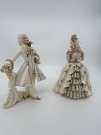 Vintage Florence Ceramics Marie Antoinette & Louis XVI Porcelain Figurine Pair – Late 1940s