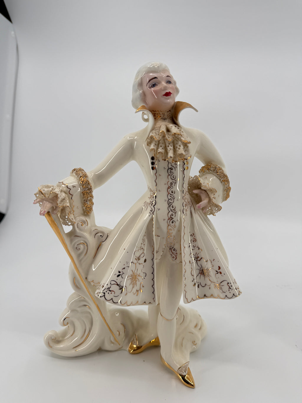 Vintage Florence Ceramics Marie Antoinette & Louis XVI Porcelain Figurine Pair – Late 1940s
