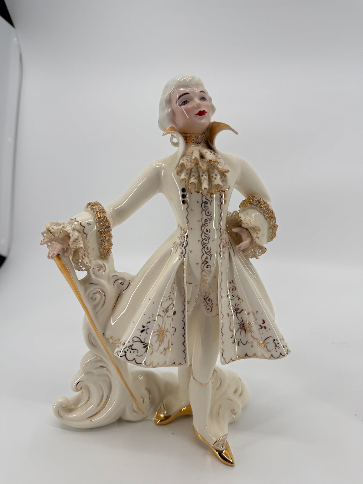 Vintage Florence Ceramics Marie Antoinette & Louis XVI Porcelain Figurine Pair – Late 1940s