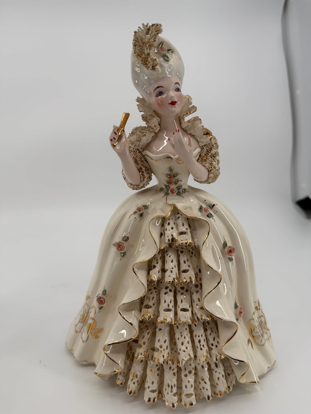 Vintage Florence Ceramics Marie Antoinette & Louis XVI Porcelain Figurine Pair – Late 1940s