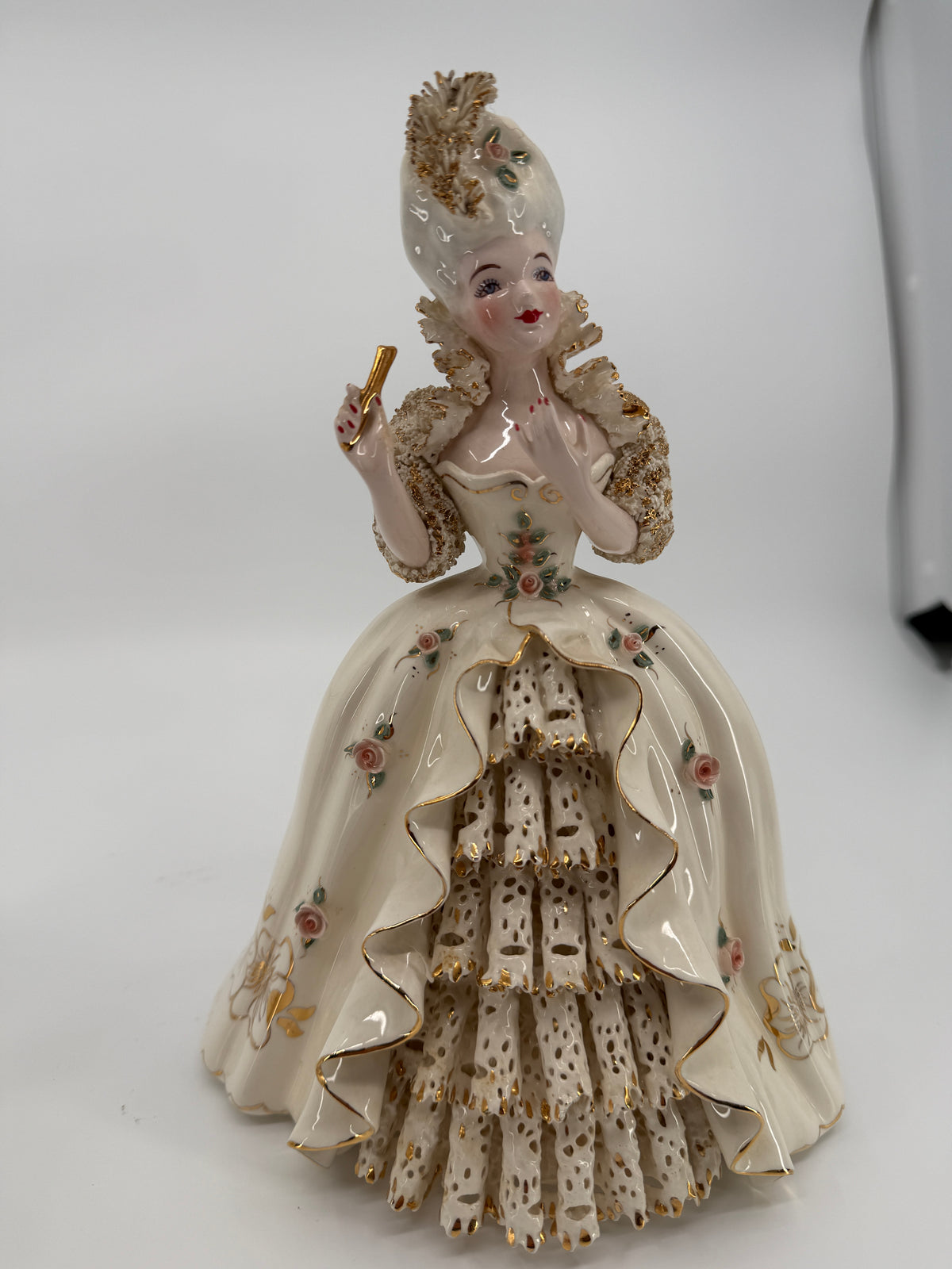 Vintage Florence Ceramics Marie Antoinette & Louis XVI Porcelain Figurine Pair – Late 1940s