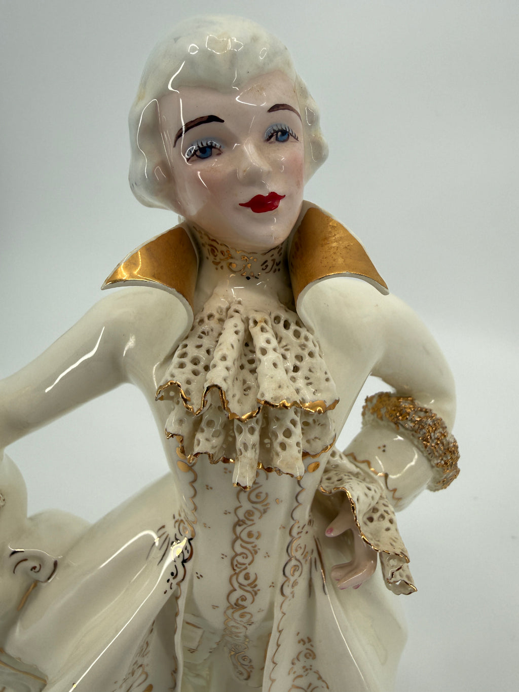 Vintage Florence Ceramics Marie Antoinette & Louis XVI Porcelain Figurine Pair – Late 1940s