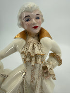 Vintage Florence Ceramics Marie Antoinette & Louis XVI Porcelain Figurine Pair – Late 1940s