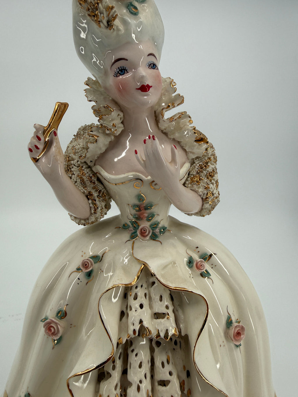 Vintage Florence Ceramics Marie Antoinette & Louis XVI Porcelain Figurine Pair – Late 1940s