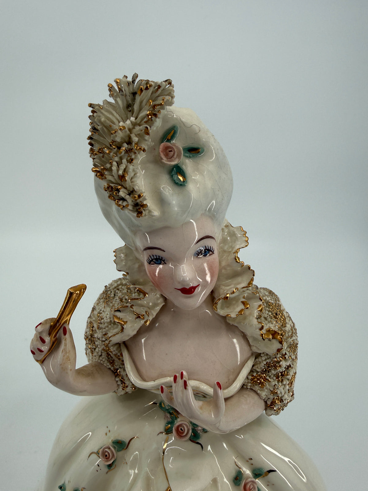 Vintage Florence Ceramics Marie Antoinette & Louis XVI Porcelain Figurine Pair – Late 1940s