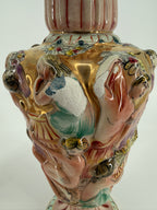 Vintage Italian Capodimonte-Style Figural Urns – Pair