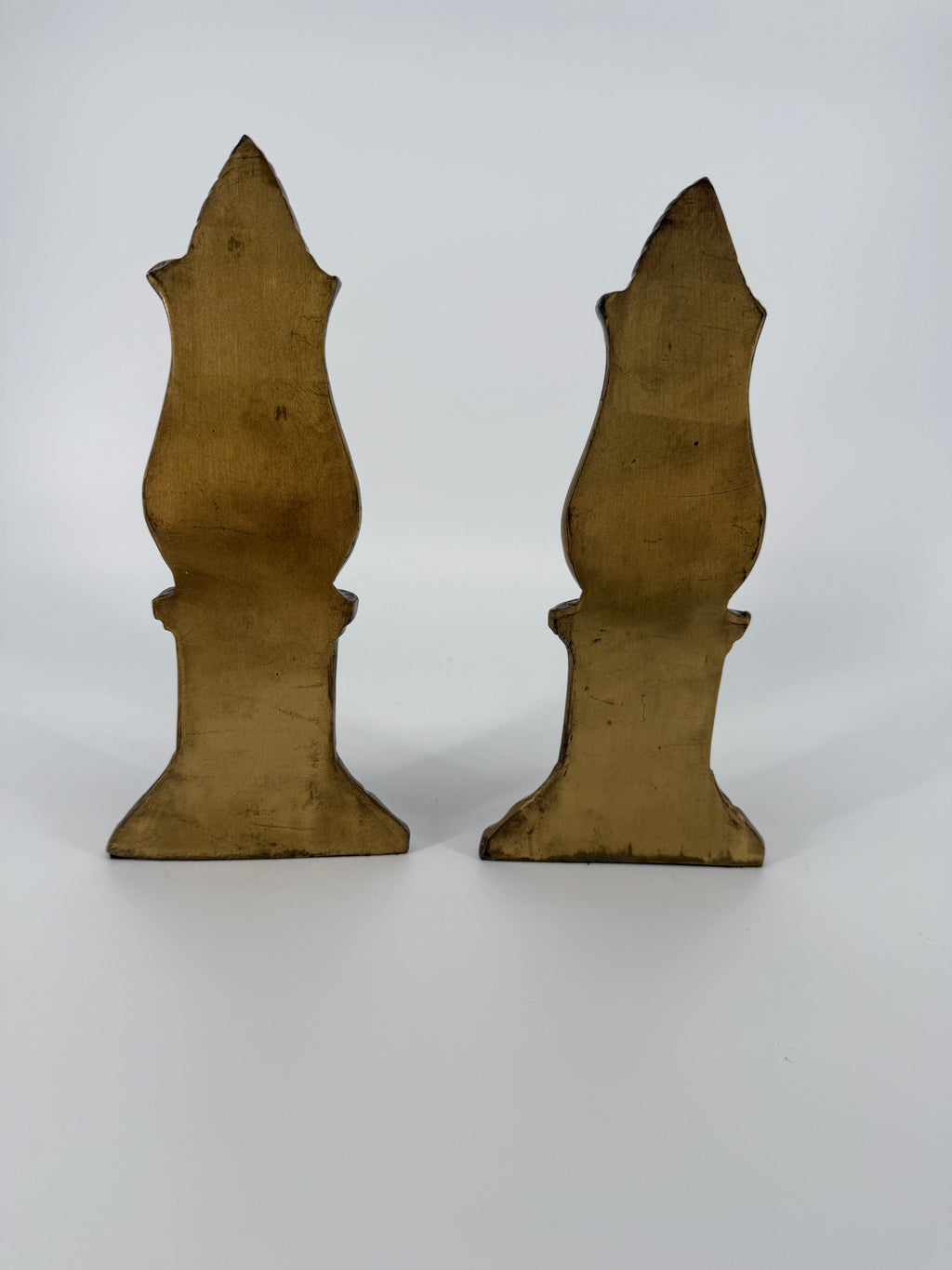 Vintage Brass Artichoke Bookends – Made in India – Pair – 8.5"