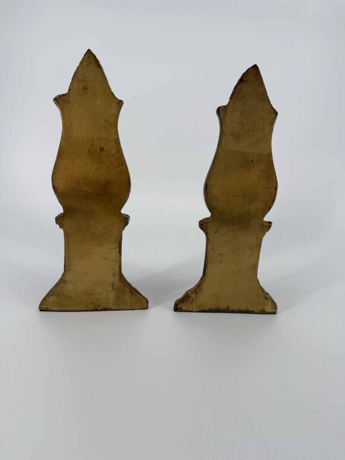 Vintage Brass Artichoke Bookends – Made in India – Pair – 8.5"