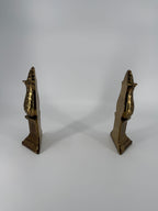 Vintage Brass Artichoke Bookends – Made in India – Pair – 8.5"