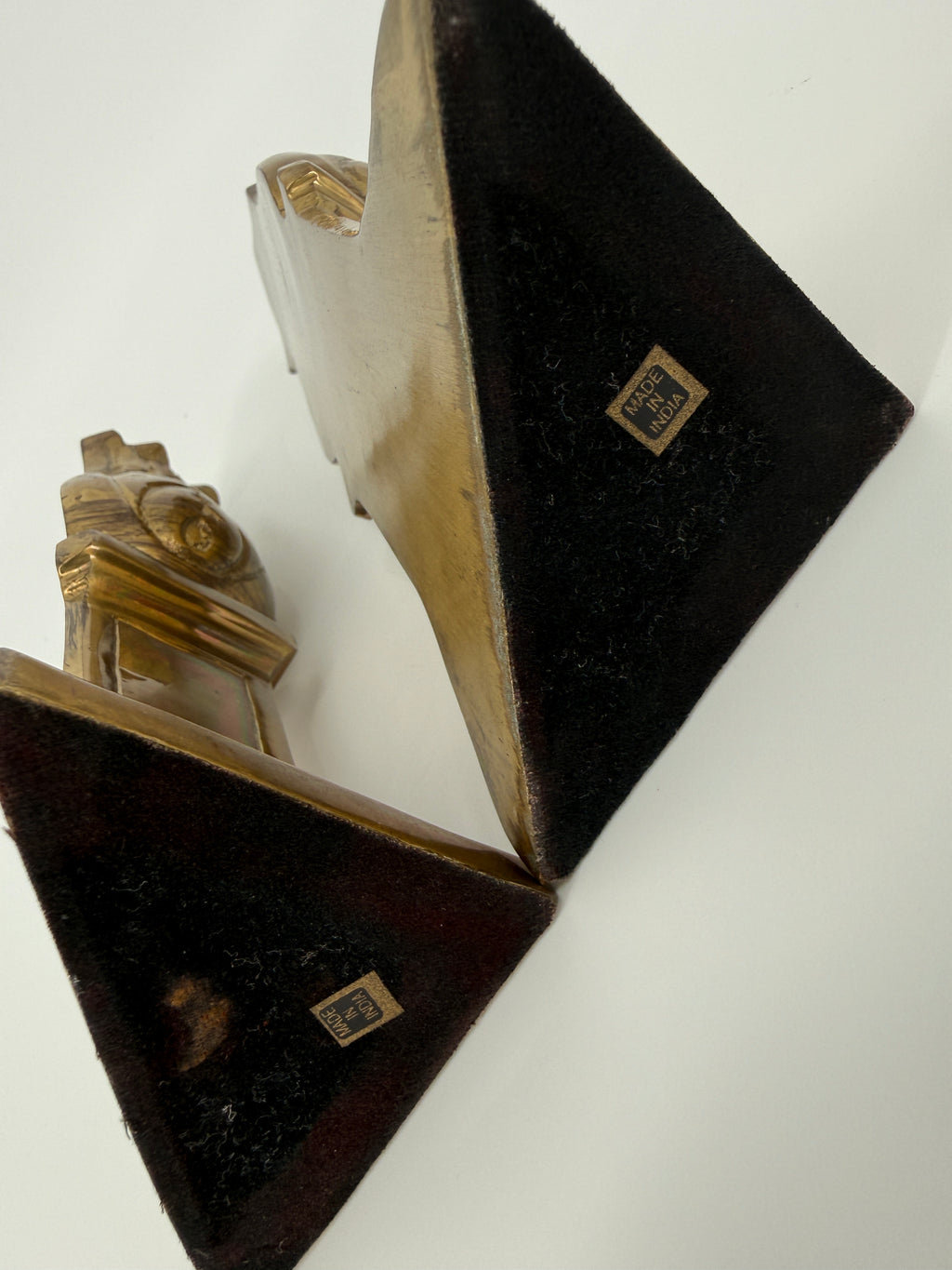 Vintage Brass Artichoke Bookends – Made in India – Pair – 8.5"