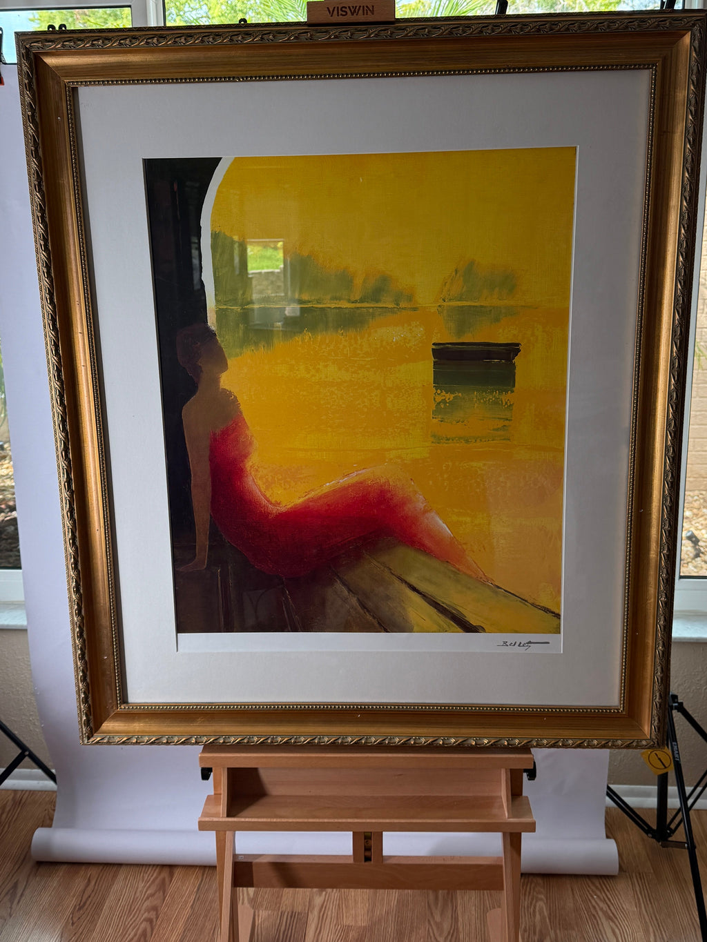 Vintage 2005 Emile Bellet “D’or et de Rêve” Seriolithograph – 43" Framed