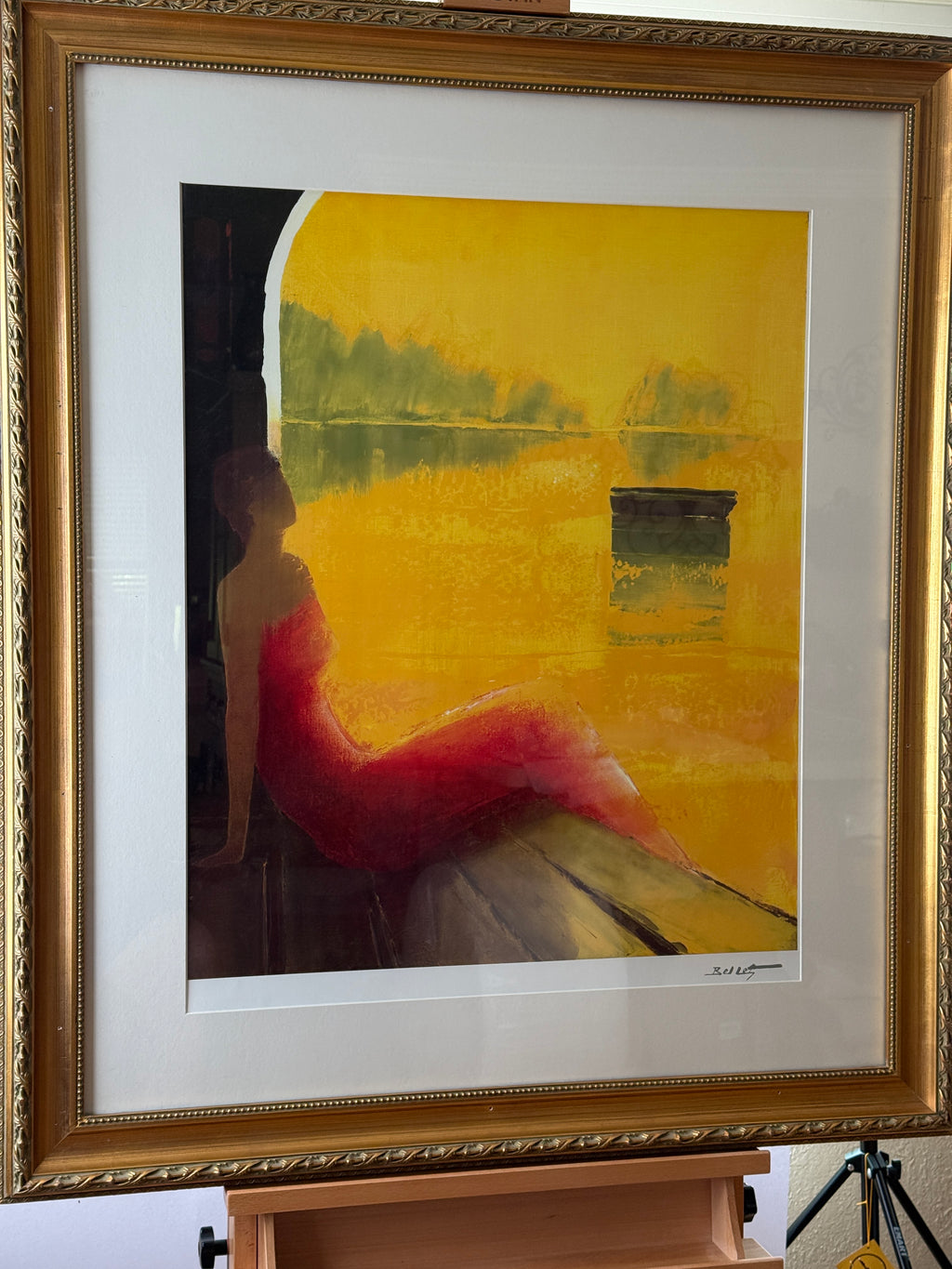 Vintage 2005 Emile Bellet “D’or et de Rêve” Seriolithograph – 43" Framed