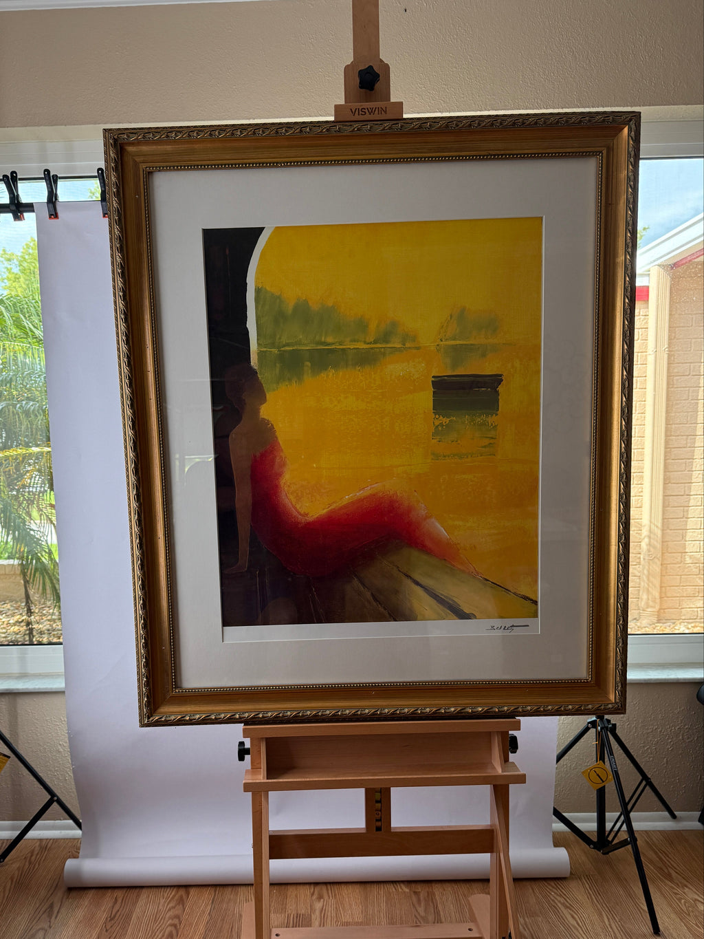 Vintage 2005 Emile Bellet “D’or et de Rêve” Seriolithograph – 43" Framed