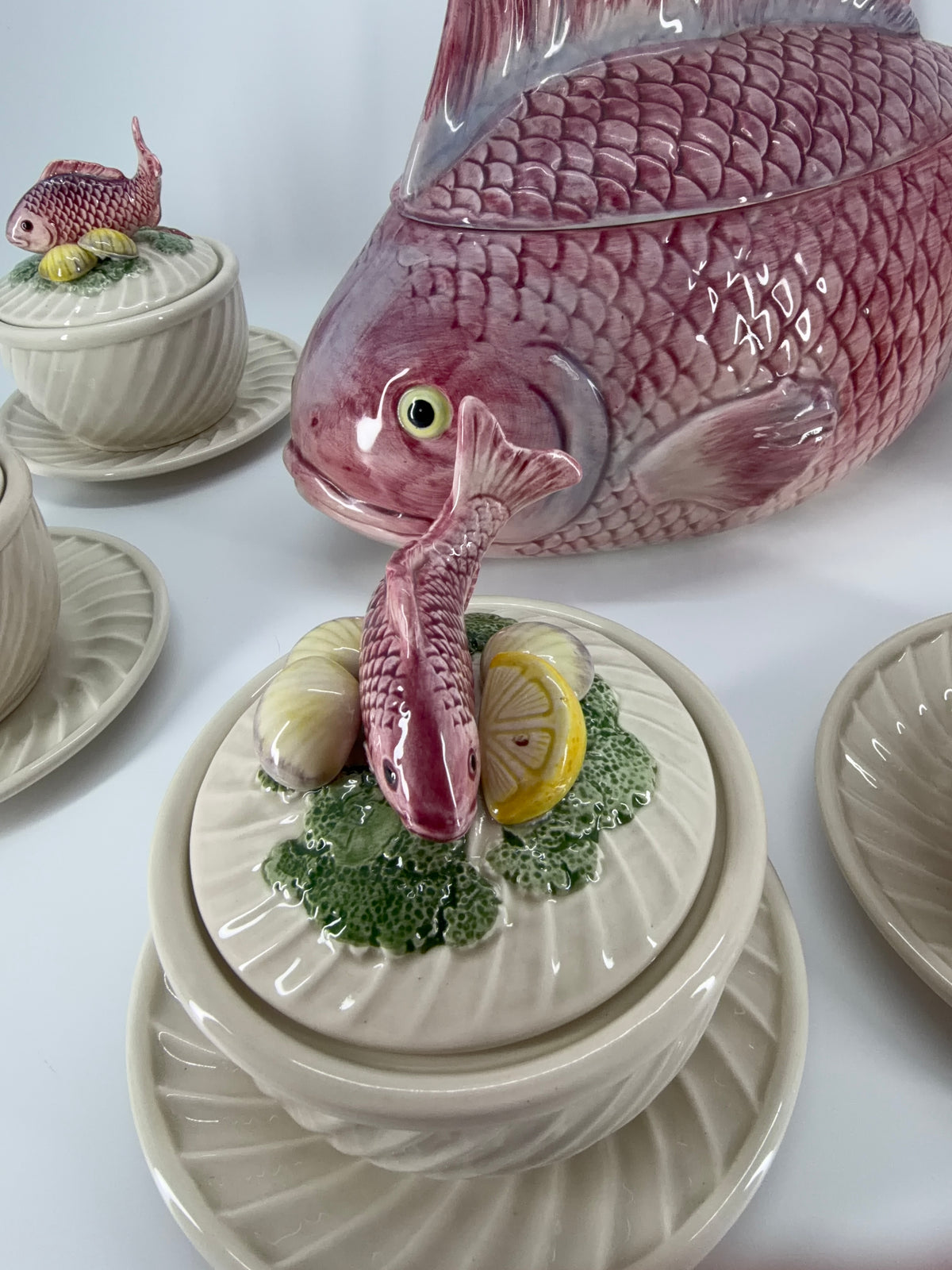 Fitz & Floyd Fishes 21-Piece Soup Tureen Set – Vintage Japan