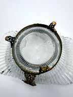 Bottom view: glass base with starburst pattern (enhanced)