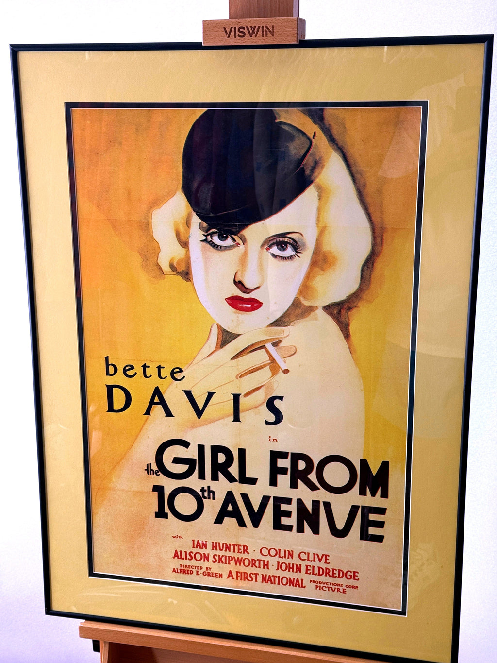Bette Davis 'The Girl from 10th Avenue' framed vintage movie poster reproduction, front view