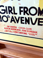 Close-up detail of 'The Girl from 10th Avenue' title and cast credits on the poster