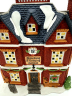 Department 56 Dickens' Village Boarding & Lodging School 1993 #5809-2 – 150th Anniversary of A Christmas Carol Commemorative Edition, No. 18 – front close-up view