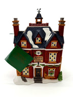 Department 56 Dickens' Village Boarding & Lodging School 1993 #5809-2 – 150th Anniversary of A Christmas Carol Commemorative Edition, No. 18 – front view with the original commemorative hang tag