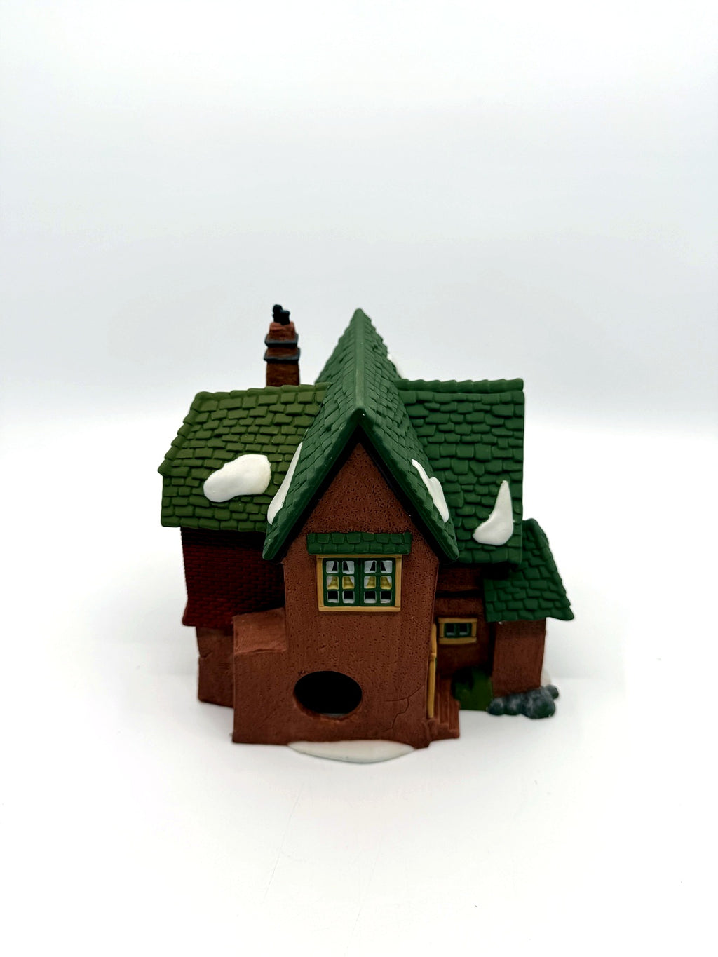 Department 56 Browning Cottage, Dickens' Village, 1994 – back view showing the light cord opening