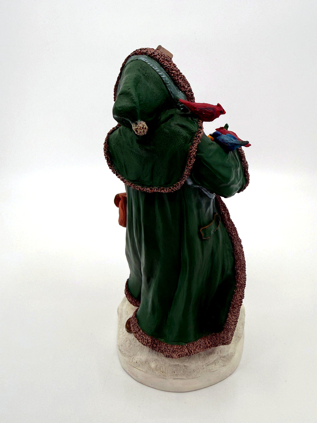 Santa's Choir back view, hooded green coat (enhanced)