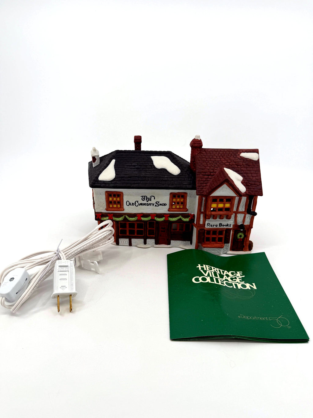 Department 56 Dickens' Village The Old Curiosity Shop #5905-6 — new replacement lighting cord and Heritage Village booklet