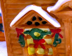 Close-up of a wreath bay window