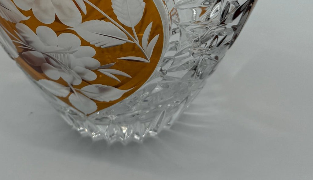Detail: cut star base and lower floral panel (detail from seller photo)