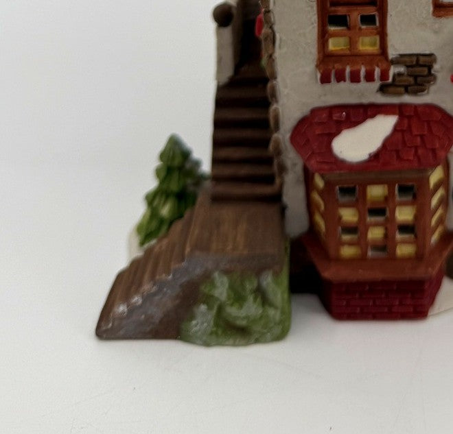 Department 56 Dickens' Village C. H. Watt Physician #5568-9 — detail: surgery bay window